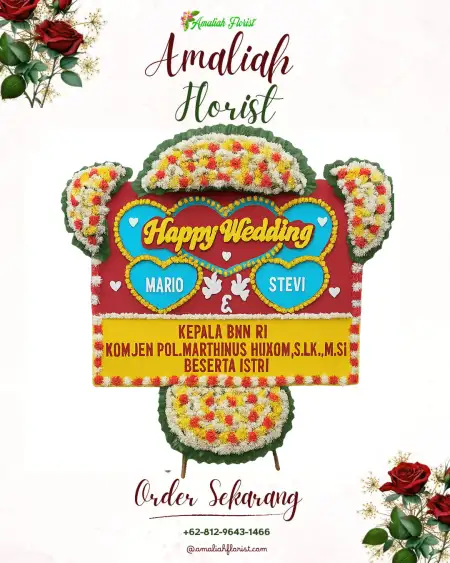 Papan Bunga Pernikahan Bebalang